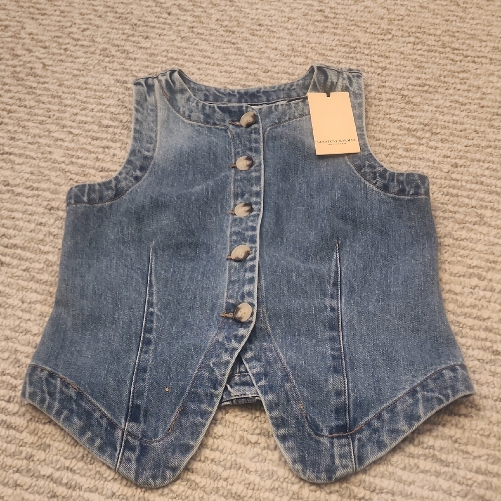 Scotch & Soda Blue Denim Vest Size XS - Picture 5 of 6